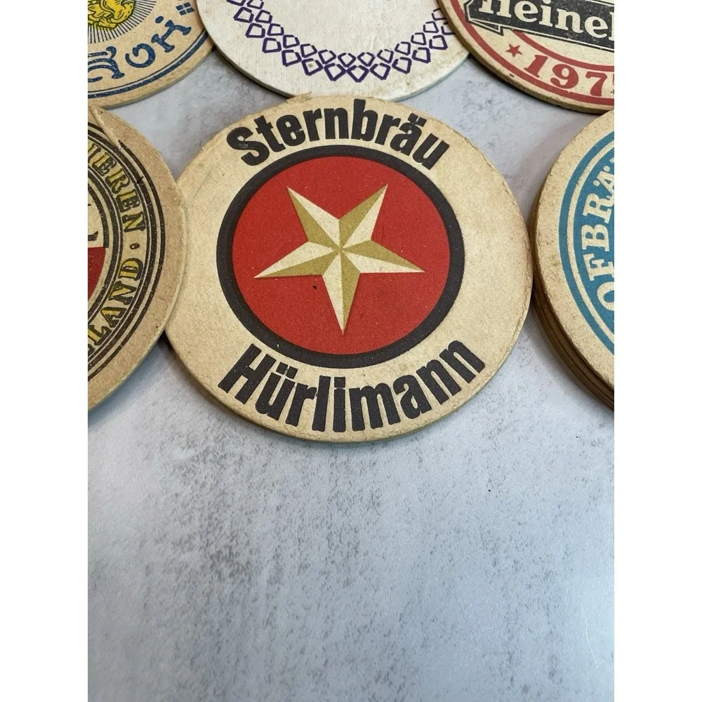 Vtg Paper Coasters From Around The World Lot Of 33